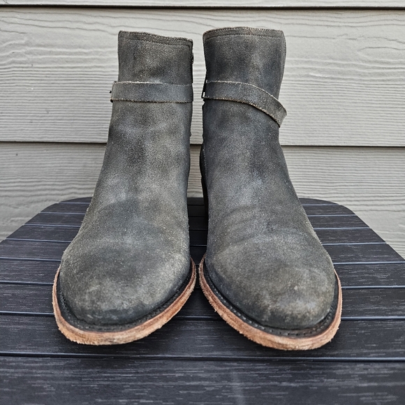 FRYE Grady Jodhpur Dark Gray Leather & Suede Ankle Boots Shoes Men’s Size 10 D - Picture 6 of 16